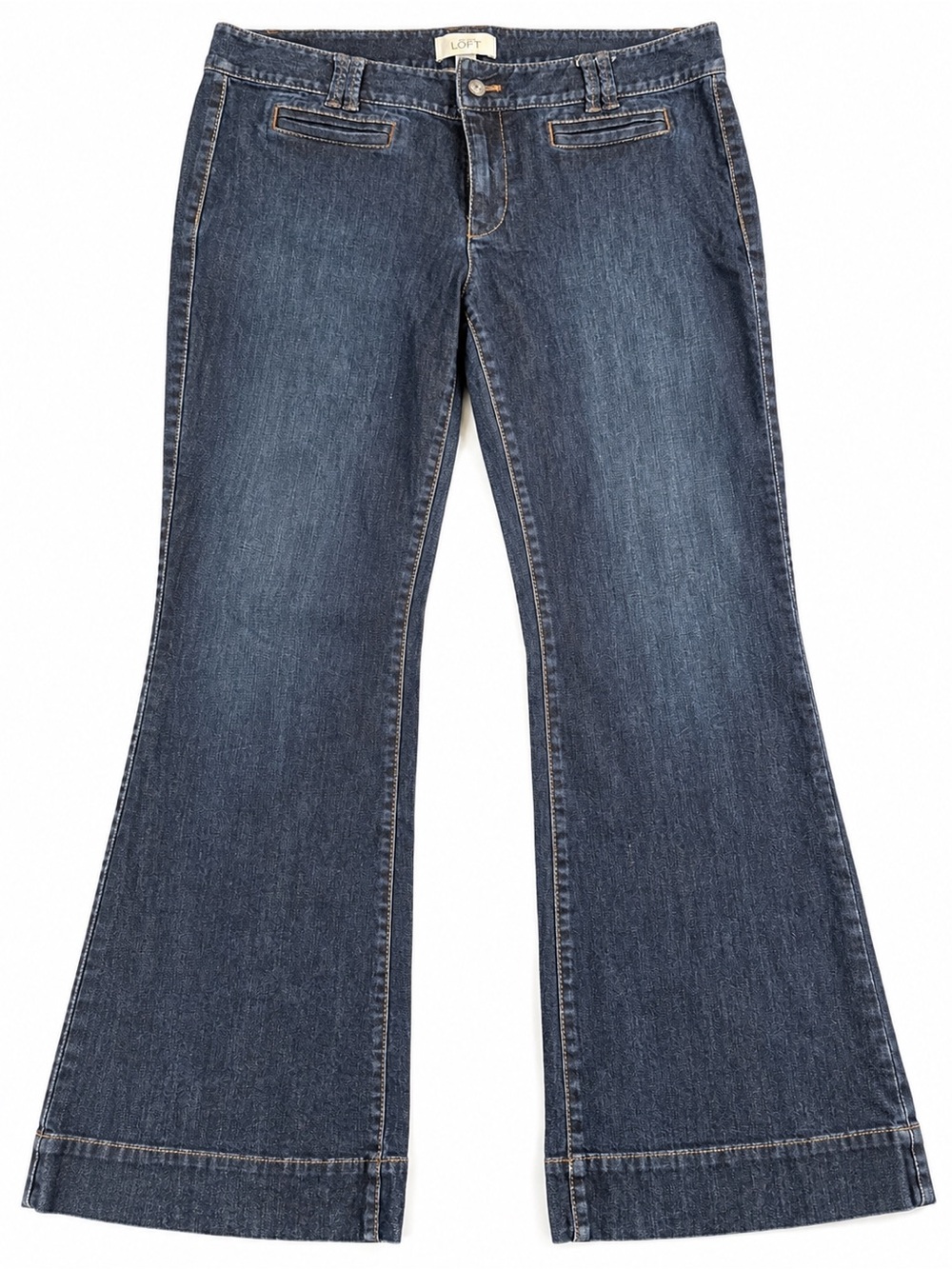 LOFT Women's Dark Blue Flare Jeans